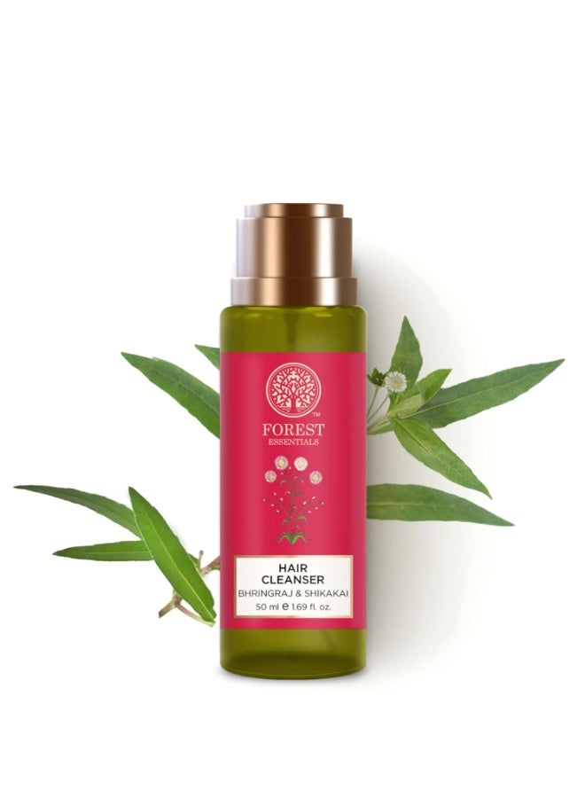 Forest Essentials Ayurvedic Shampoo Bhringraj & Shikakai | Natural Remedy for Hair Fall, Hair Thinning & Dandruff | Sulphate Free 50ml - Image 1